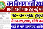 10वी, 12वी पास हेतु MP Van Vibhag Bharti 2025: डायरेक्ट मिलेगा सिलेक्शन, Apply Now