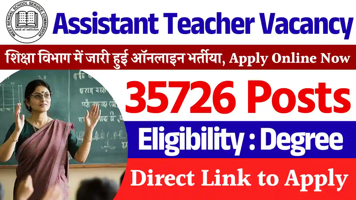 35726 पदों पर Assistant Teacher Recruitment 2025: शिक्षक के पदों पर जारी भर्ती Apply Now